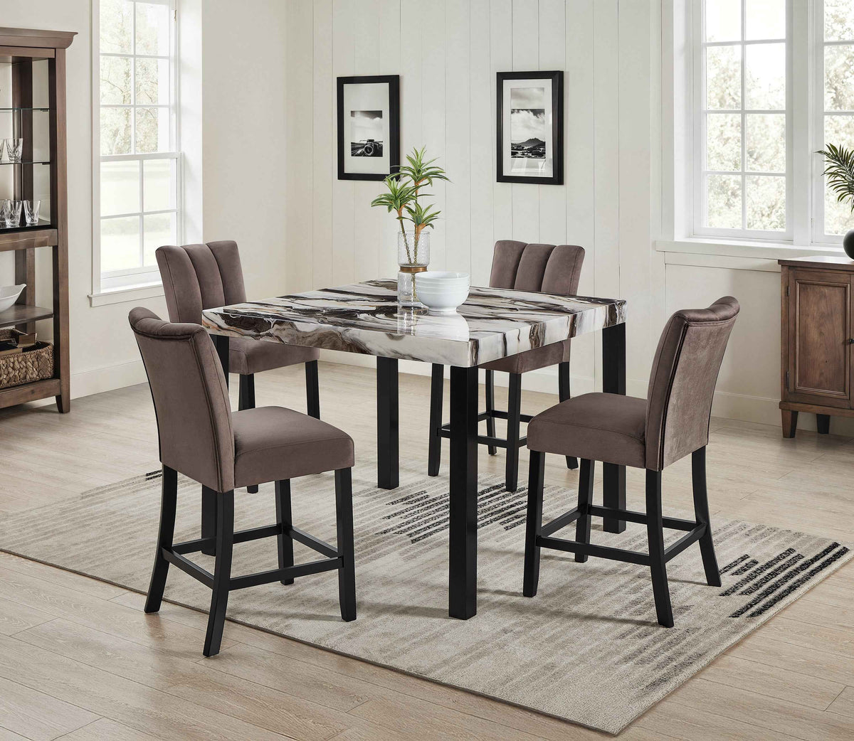 VEGA 1720-5P (5-Piece Counter Dining Set)