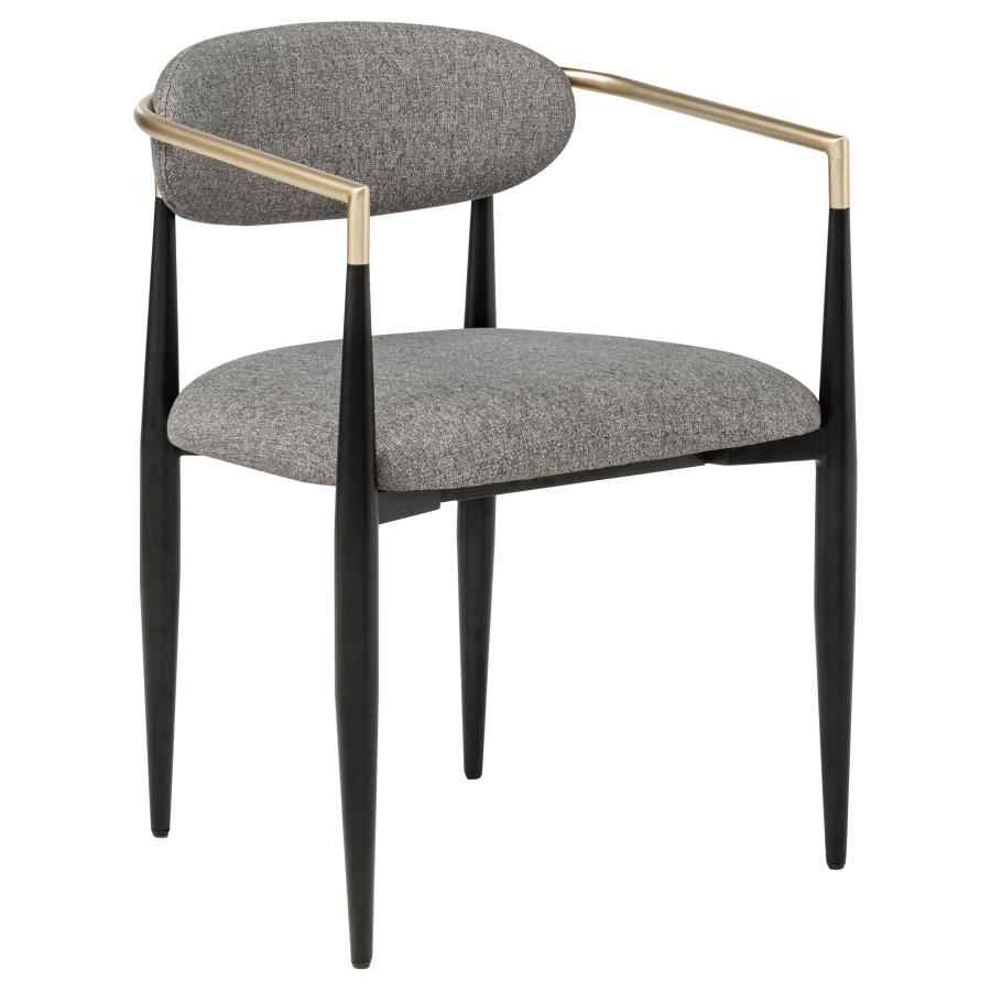 Bradbury Fabric Upholstered Dining Arm Chair Grey (Set of 2) - Home & Sleep Outlet