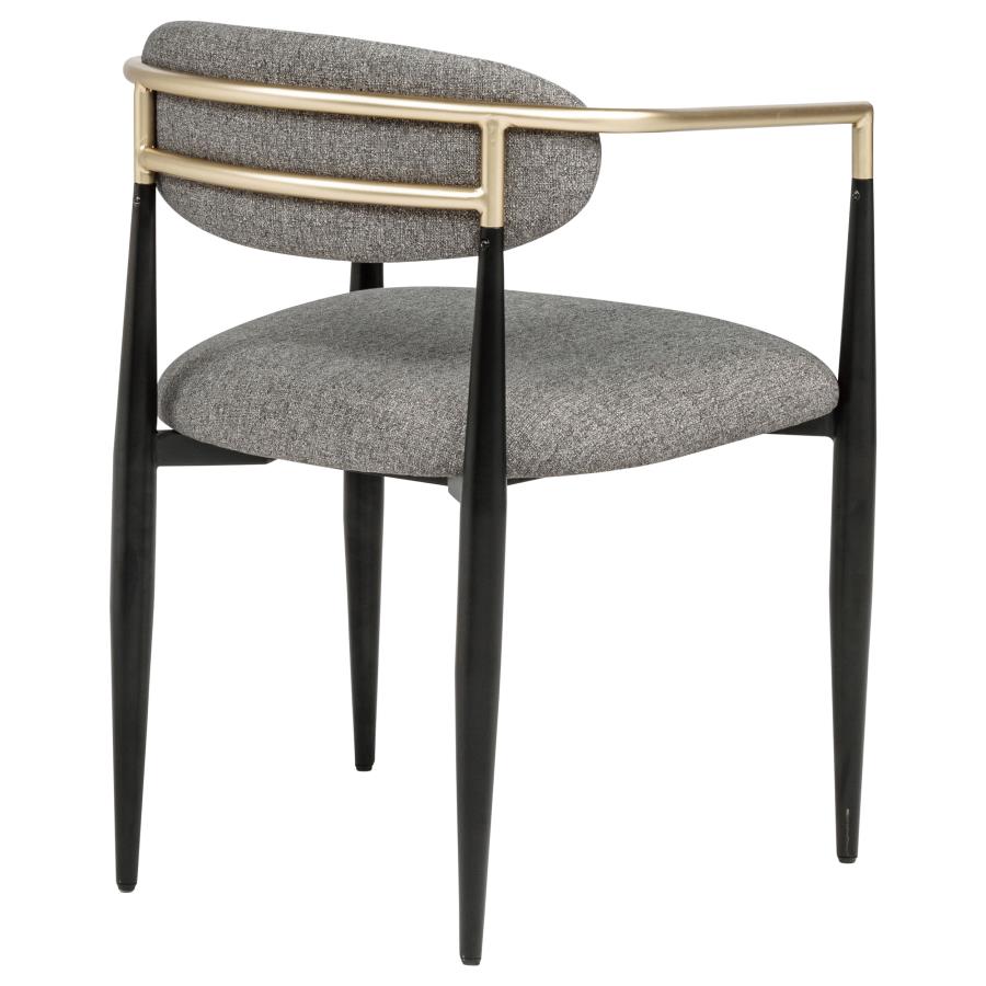 Bradbury Fabric Upholstered Dining Arm Chair Grey (Set of 2) - Home & Sleep Outlet