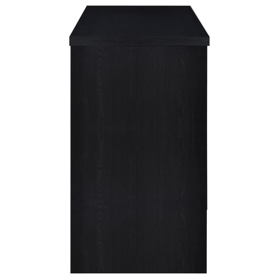 Topanga Engineered Wood Freestanding Home Bar Black - Home & Sleep Outlet