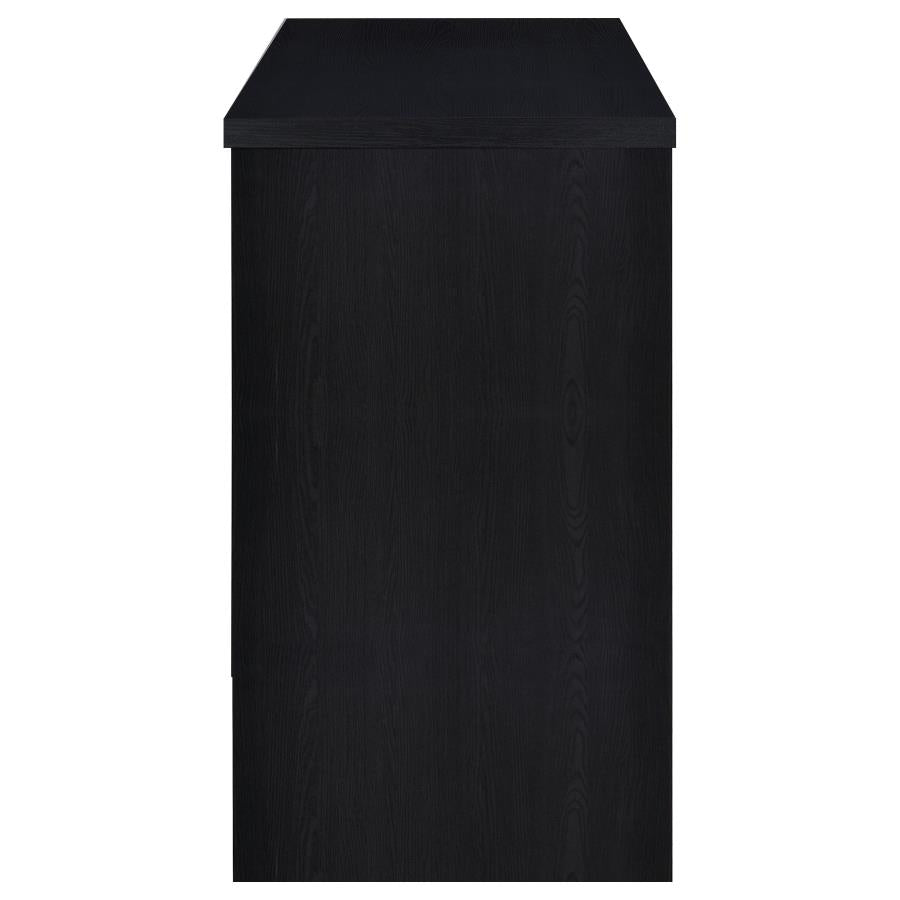 Topanga Engineered Wood Freestanding Home Bar Black - Home & Sleep Outlet