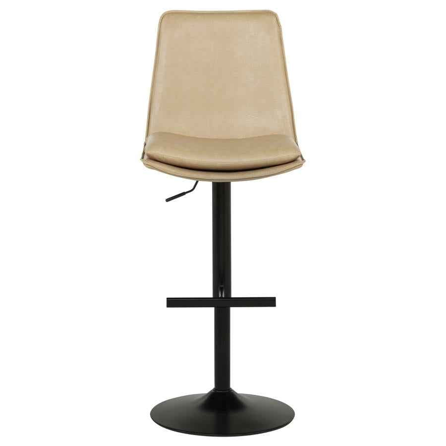 Eldridge Faux Leather Upholstered Adjustable Bar Stool Coffee Tan - Home & Sleep Outlet