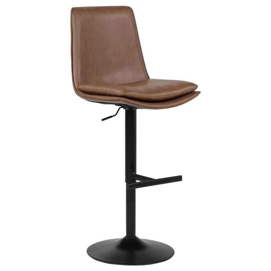 Eldridge Faux Leather Upholstered Adjustable Bar Stool Coffee - Home & Sleep Outlet