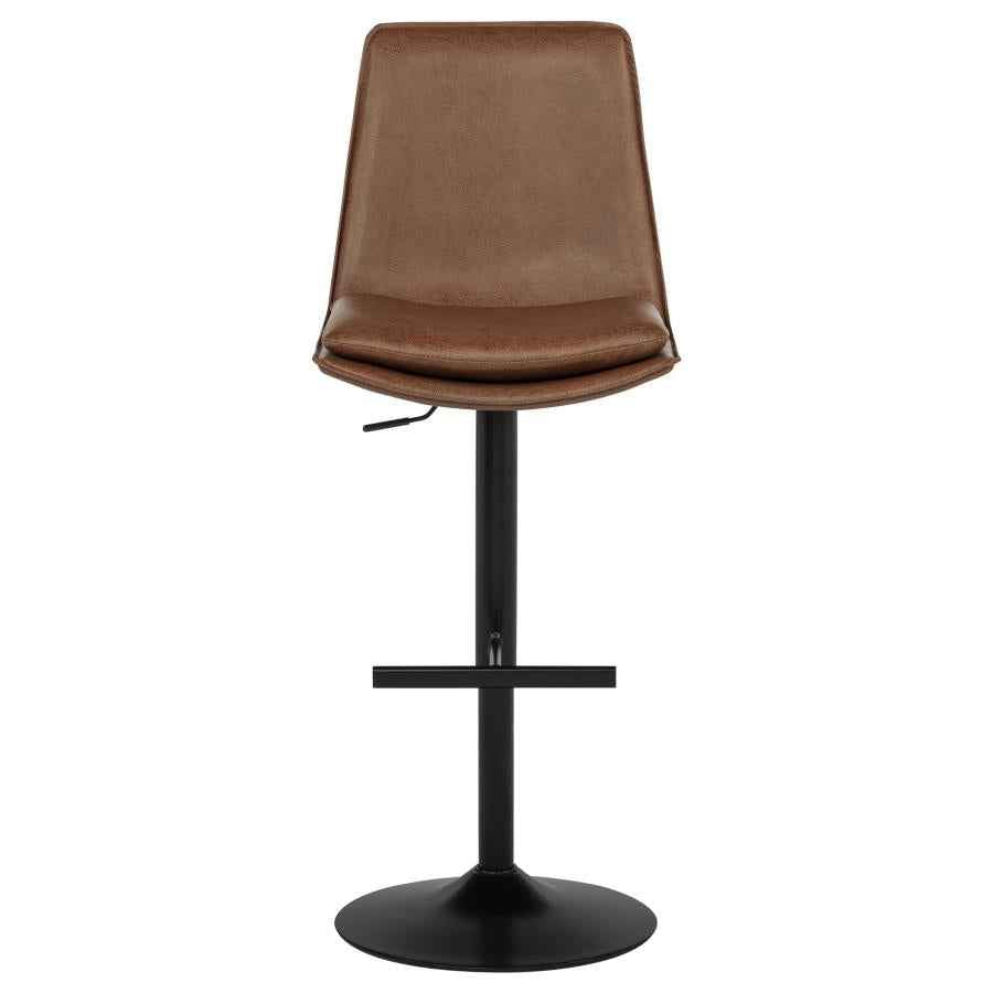 Eldridge Faux Leather Upholstered Adjustable Bar Stool Coffee - Home & Sleep Outlet