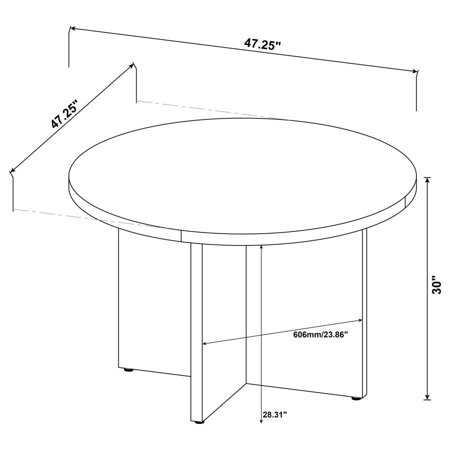 Jamestown Round 47-inch Composite Wood Dining Table Mango - Home & Sleep Outlet