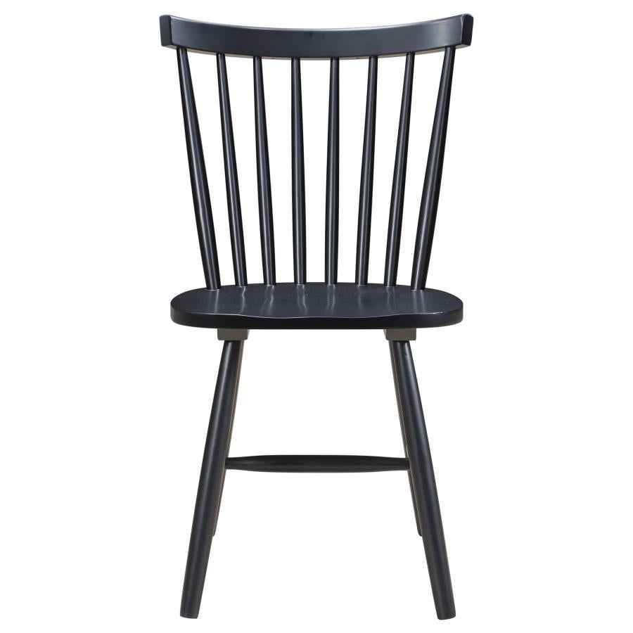 Hollyoak Windsor Wood Dining Side Chair Black (Set of 2) - Home & Sleep Outlet