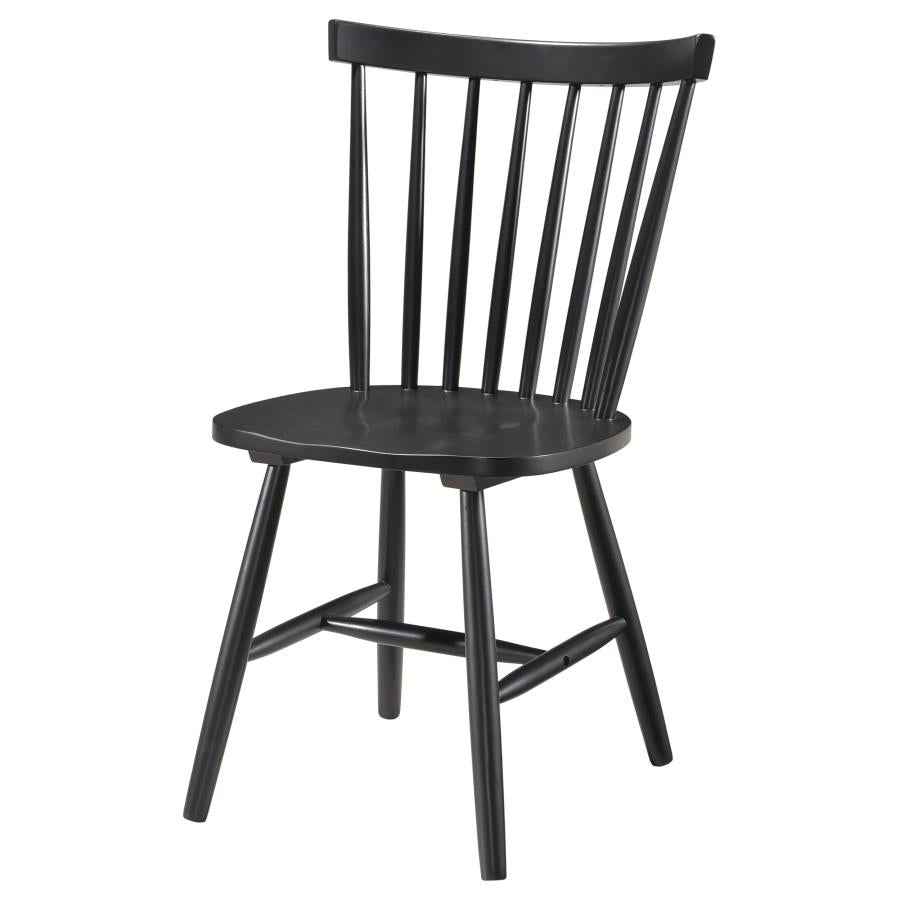 Hollyoak Windsor Wood Dining Side Chair Black (Set of 2) - Home & Sleep Outlet