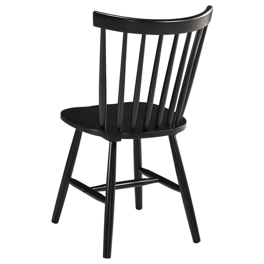Hollyoak Windsor Wood Dining Side Chair Black (Set of 2) - Home & Sleep Outlet