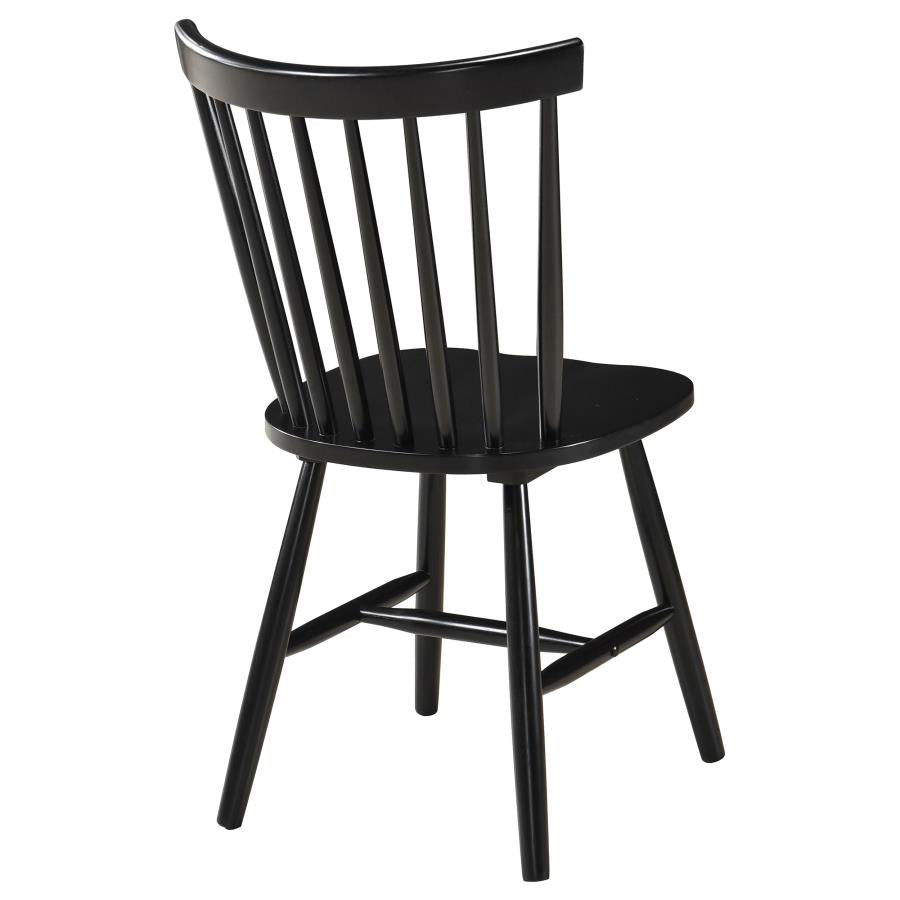 Hollyoak Windsor Wood Dining Side Chair Black (Set of 2) - Home & Sleep Outlet