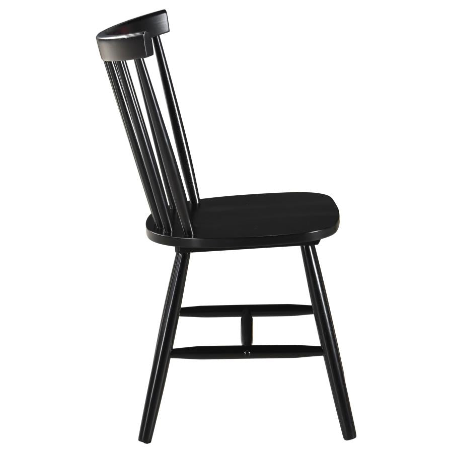 Hollyoak Windsor Wood Dining Side Chair Black (Set of 2) - Home & Sleep Outlet