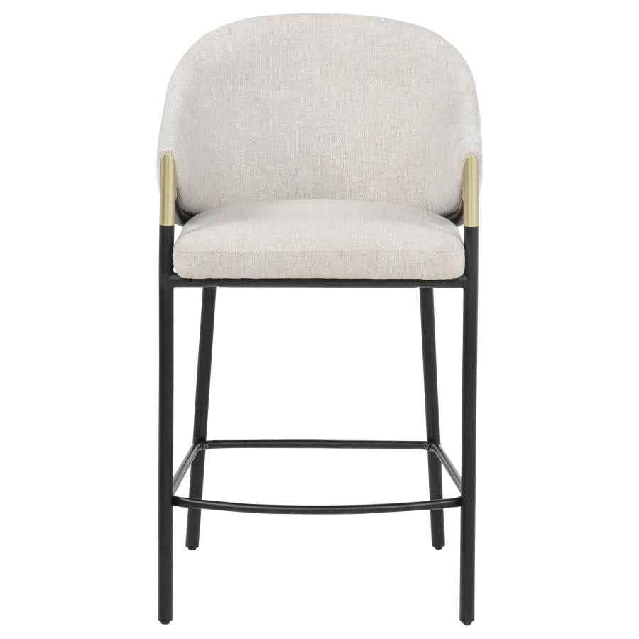 Chadwick Fabric Upholstered Counter Height Chair Beige (Set of 2)