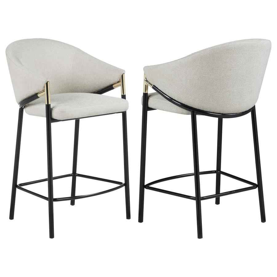 Chadwick Fabric Upholstered Counter Chair Beige (Set of 2) - Home & Sleep Outlet