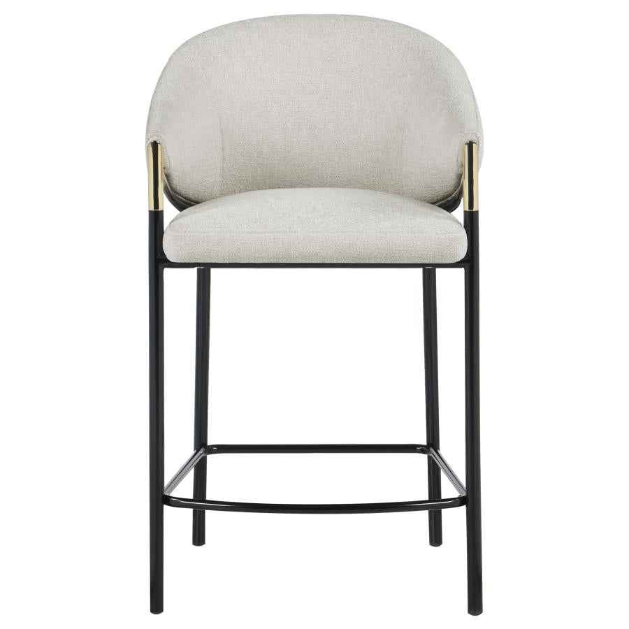 Chadwick Fabric Upholstered Counter Chair Beige (Set of 2) - Home & Sleep Outlet