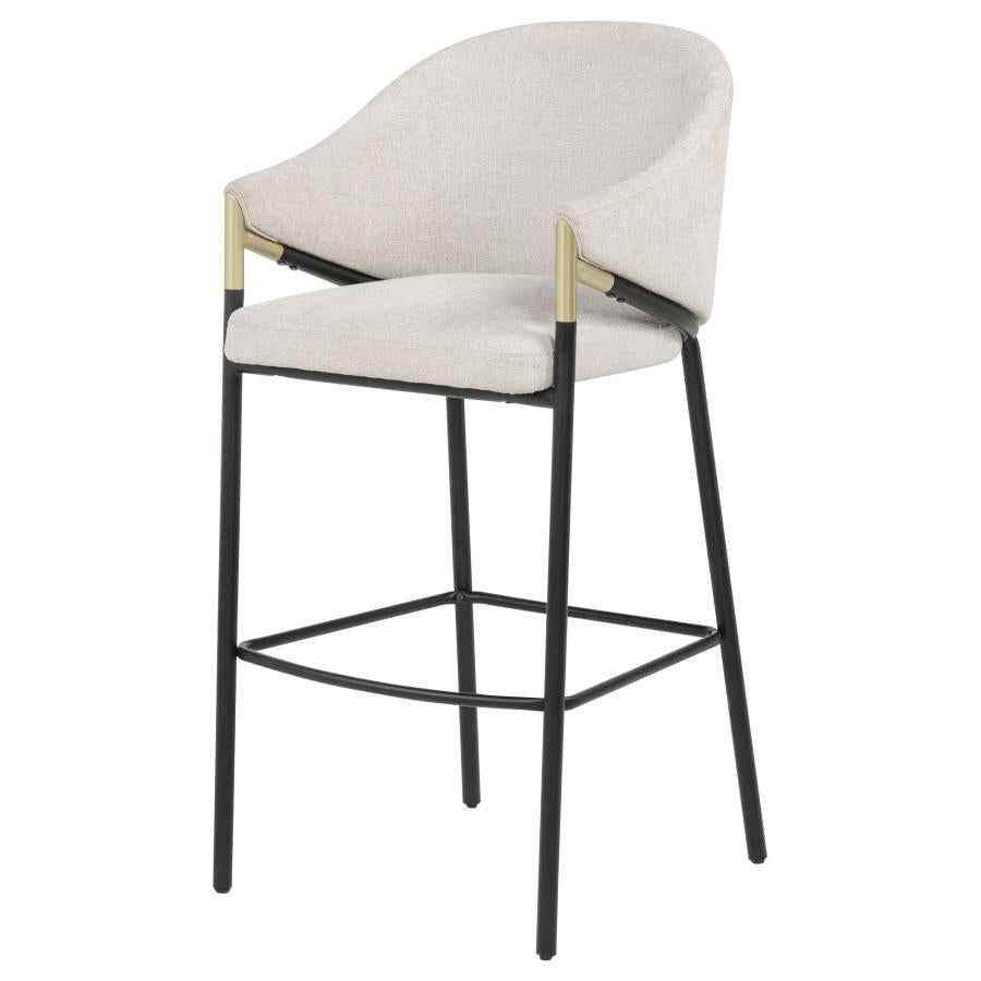 Chadwick Fabric Upholstered Bar Chair Beige (Set of 2)