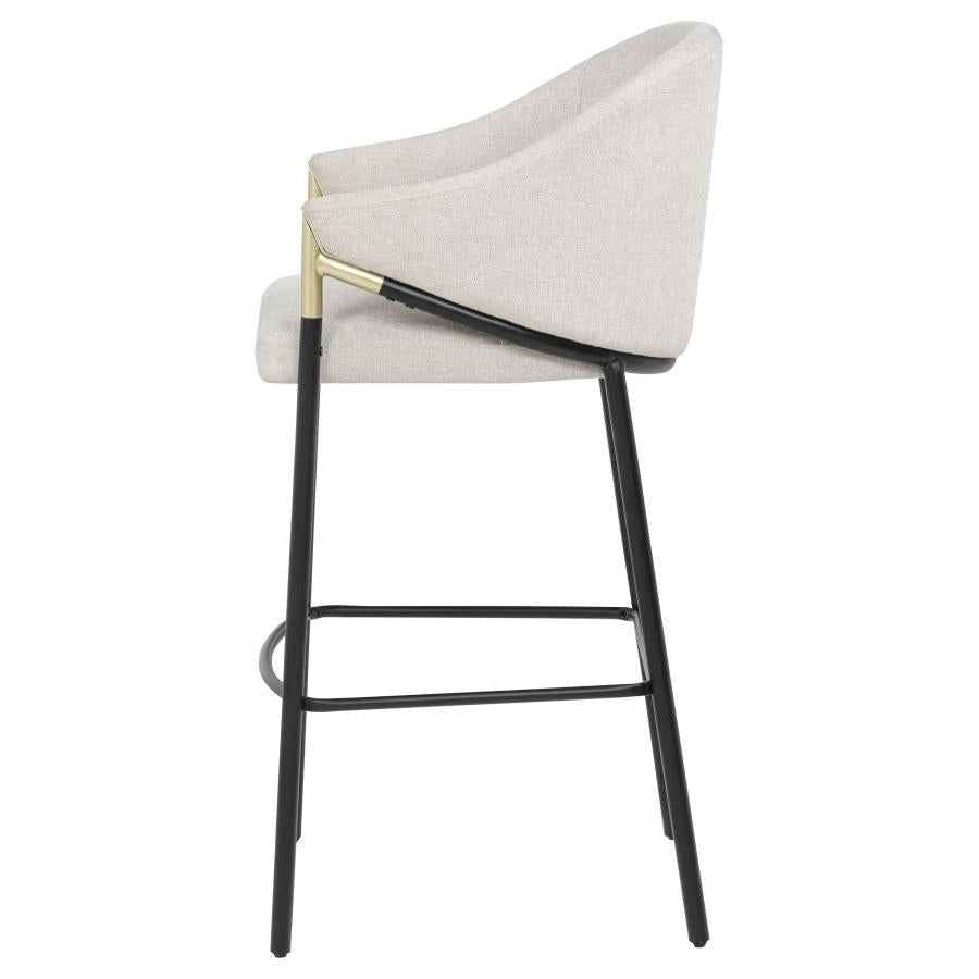 Chadwick Fabric Upholstered Bar Chair Beige (Set of 2)