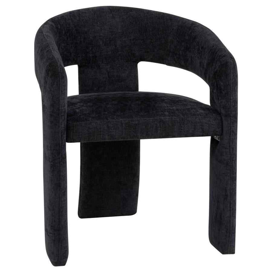 Carlow Upholstered Dining Arm Chair Black (Set of 2)
