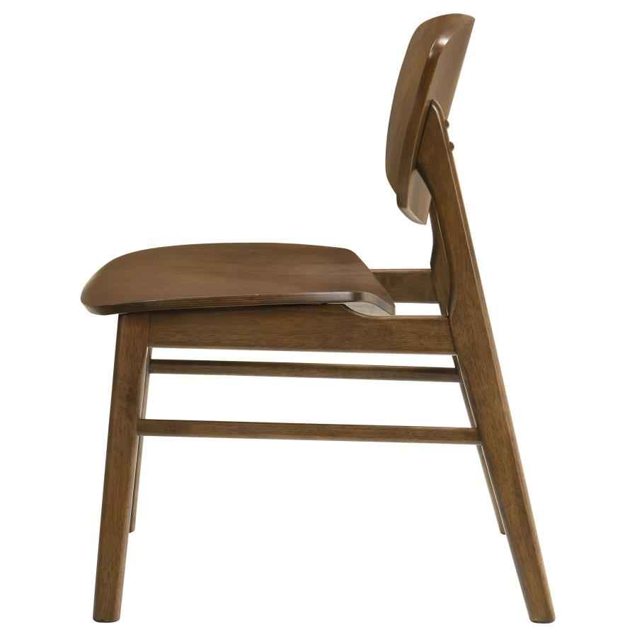 Benford Dining Side Chair Wood Seat Dark Brown (Set of 2)