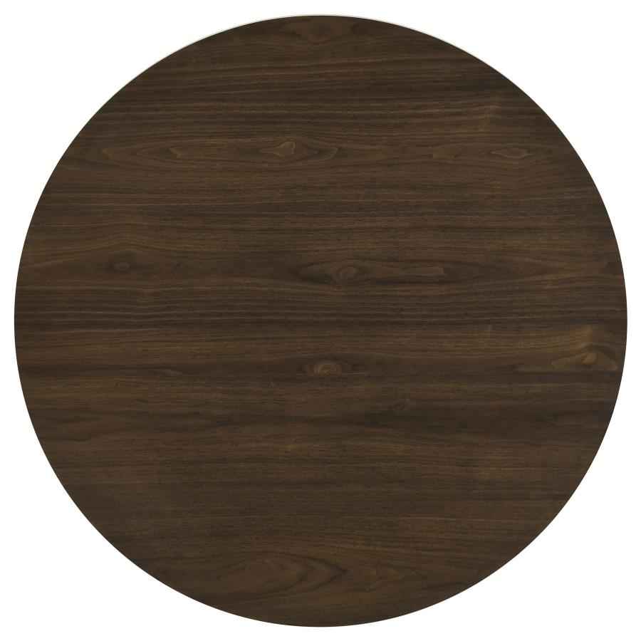 Hamlyn 5-piece Round Wood Dining Set Wheat and Walnut