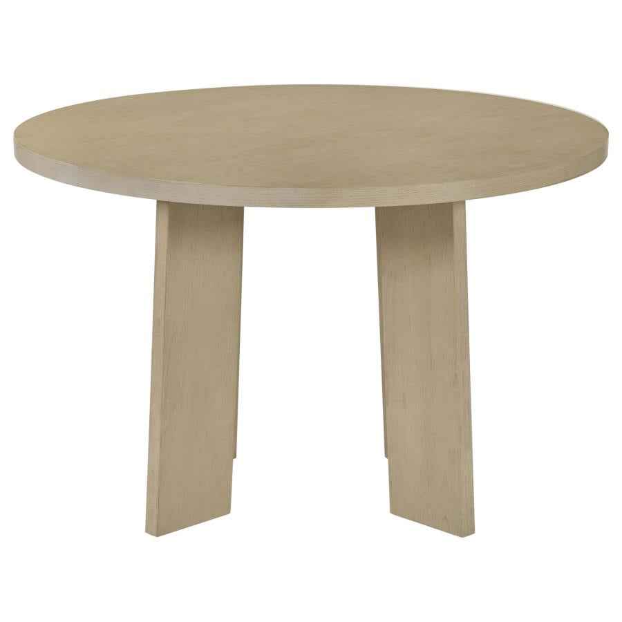 Strouse 5-piece Dining Set Cream and Natural Oak