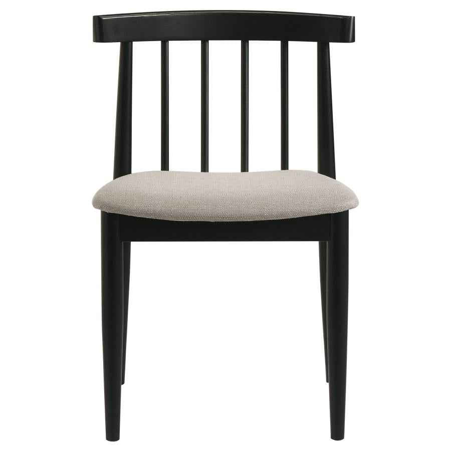 Cullen Dining Side Chair Upholstered Seat Black (Set of 2)
