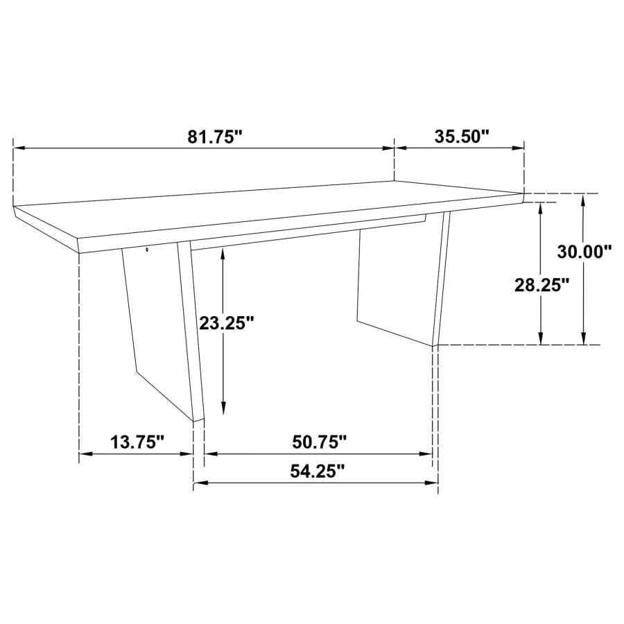 Decker 7-piece 82-inch Rectangular Dining Set Grey and Natural Oak