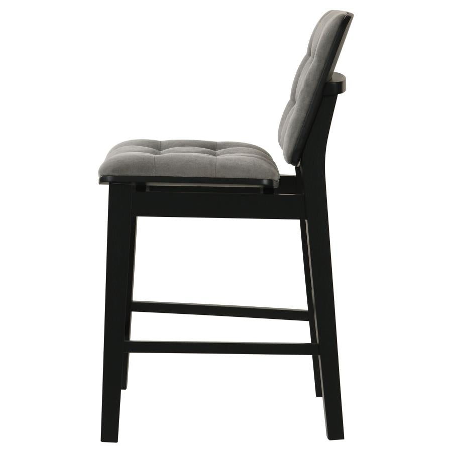 Redbridge Upholstered Counter Chair Grey and Black (Set of 2)