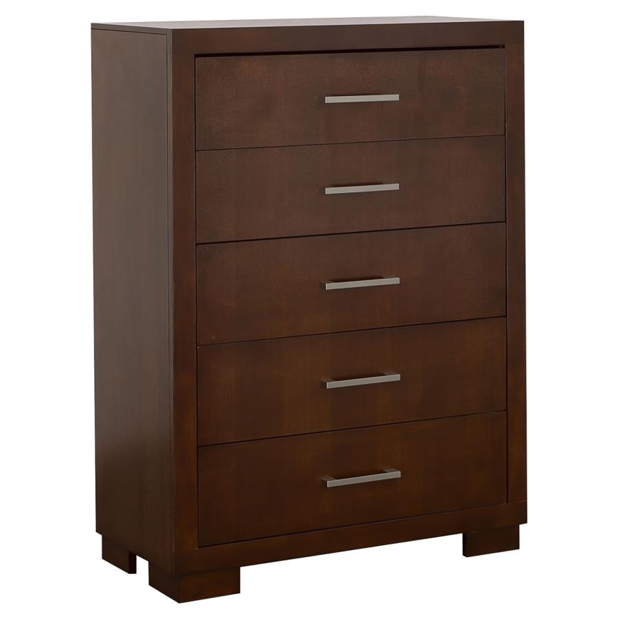 Jessica 5-piece Queen LED Bedroom Set Cappuccino - Home & Sleep Outlet