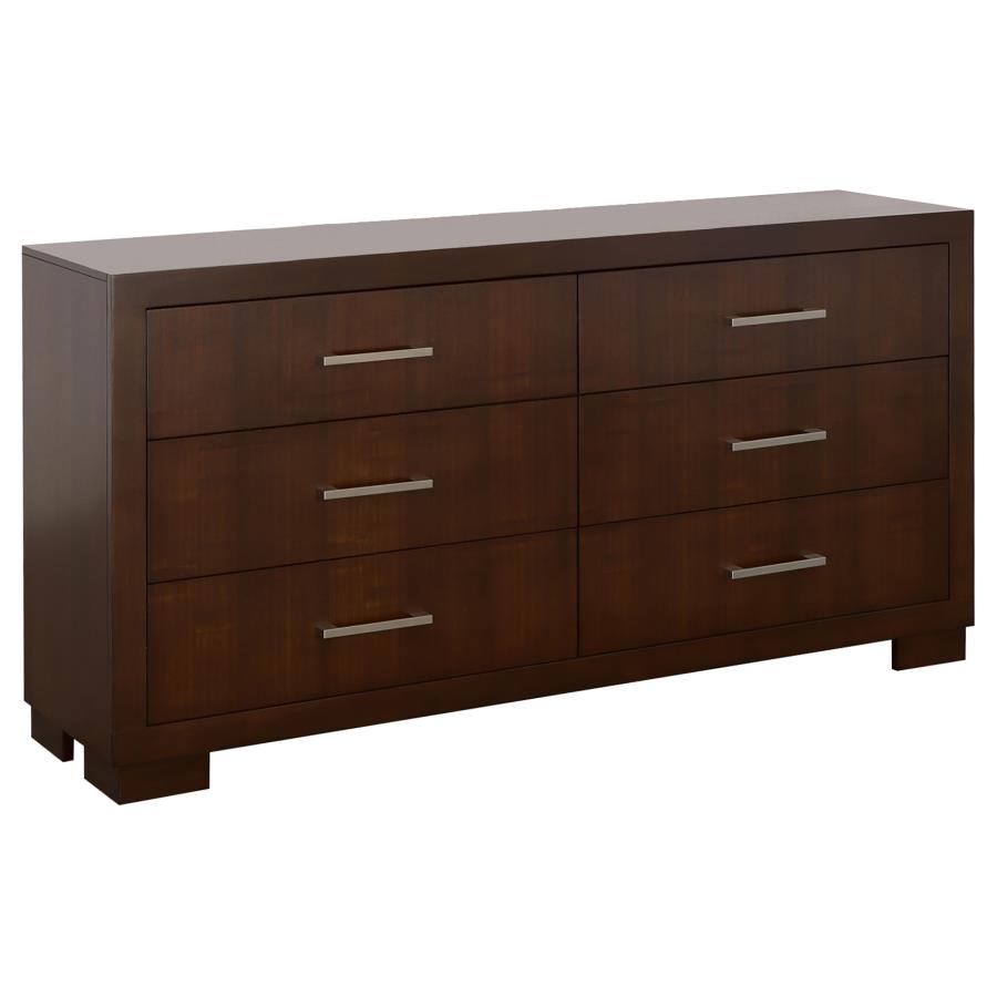 Jessica 6-piece Queen LED Bedroom Set Cappuccino - Home & Sleep Outlet