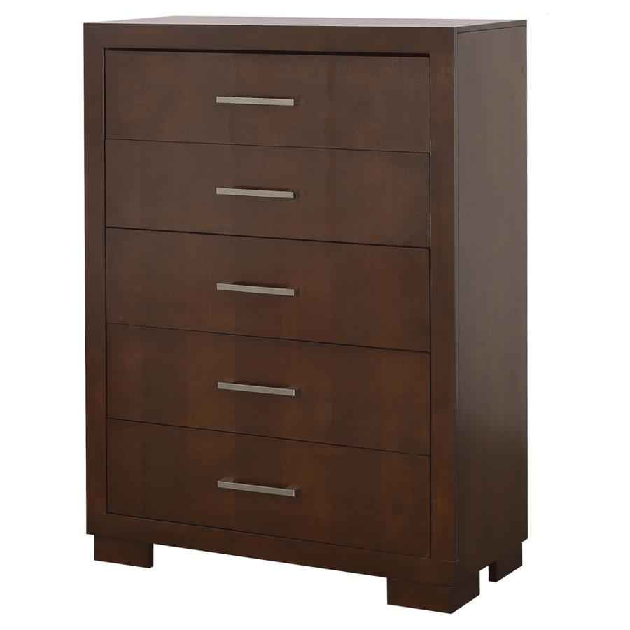 Jessica 5-drawer Bedroom Chest Cappuccino - Home & Sleep Outlet