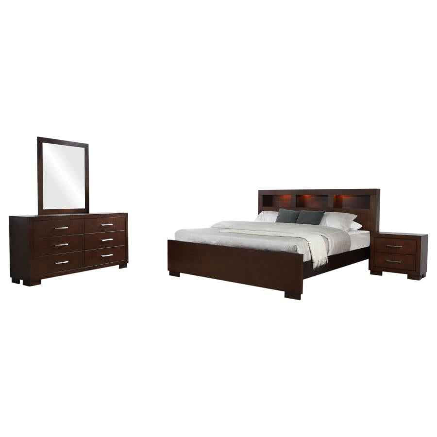 Jessica 4-piece Eastern King Bedroom Set Cappuccino - Home & Sleep Outlet
