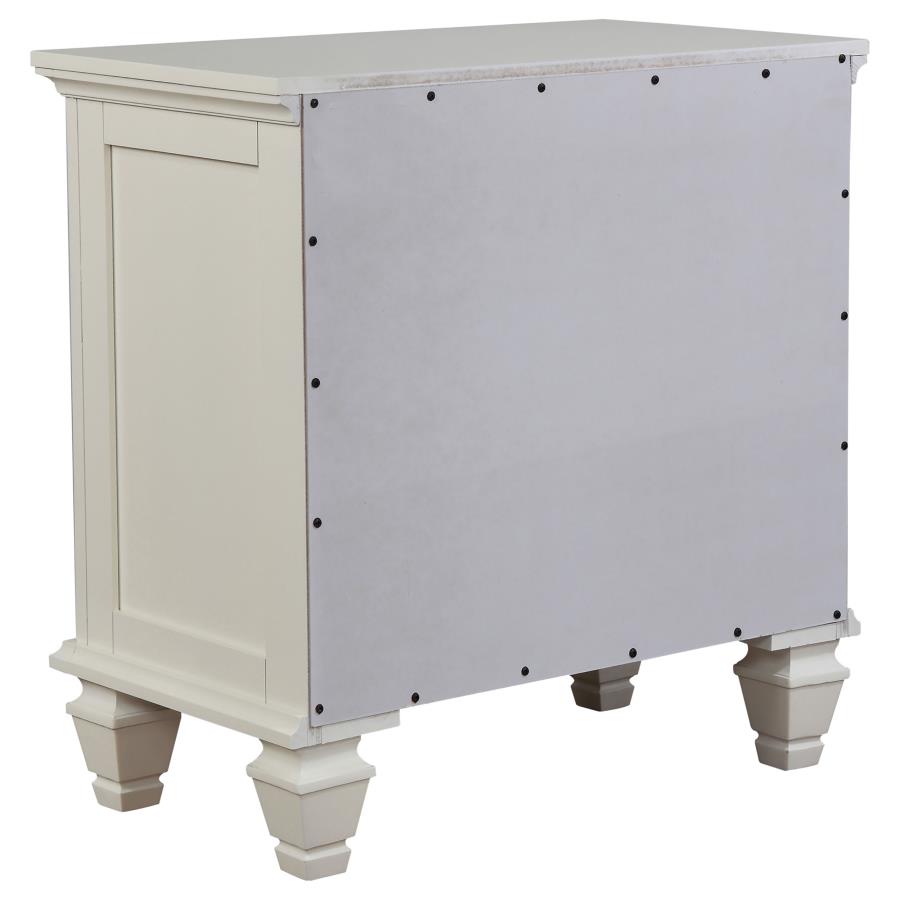 Sandy Beach 4-piece California King Bedroom Set Cream White - Home & Sleep Outlet