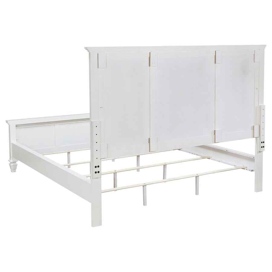 Sandy Beach 5-piece California King Bedroom Set Cream White - Home & Sleep Outlet