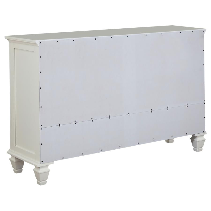 Sandy Beach 5-piece California King Bedroom Set Cream White - Home & Sleep Outlet