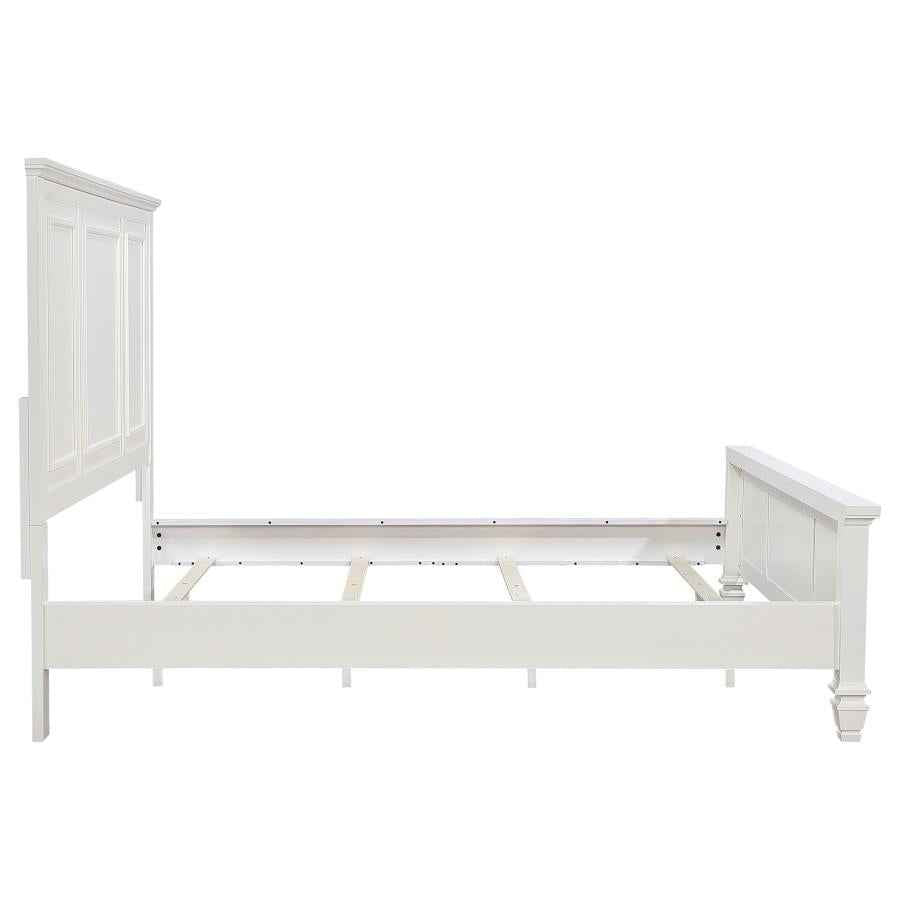 Sandy Beach 63-inch California King Panel Bed Cream White - Home & Sleep Outlet
