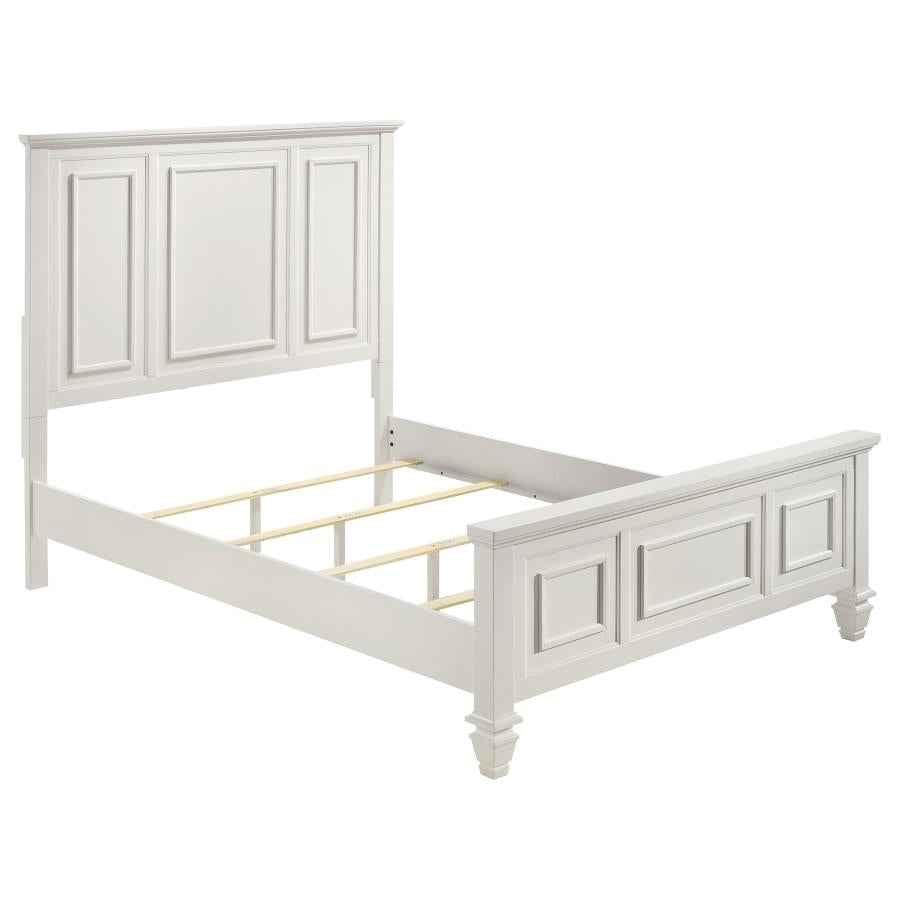 Sandy Beach 4-piece Queen Bedroom Set Cream White - Home & Sleep Outlet