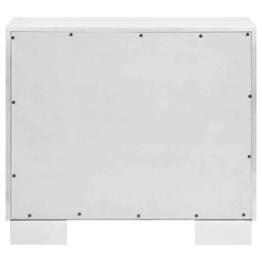 Jessica 2-drawer Nightstand Snow White