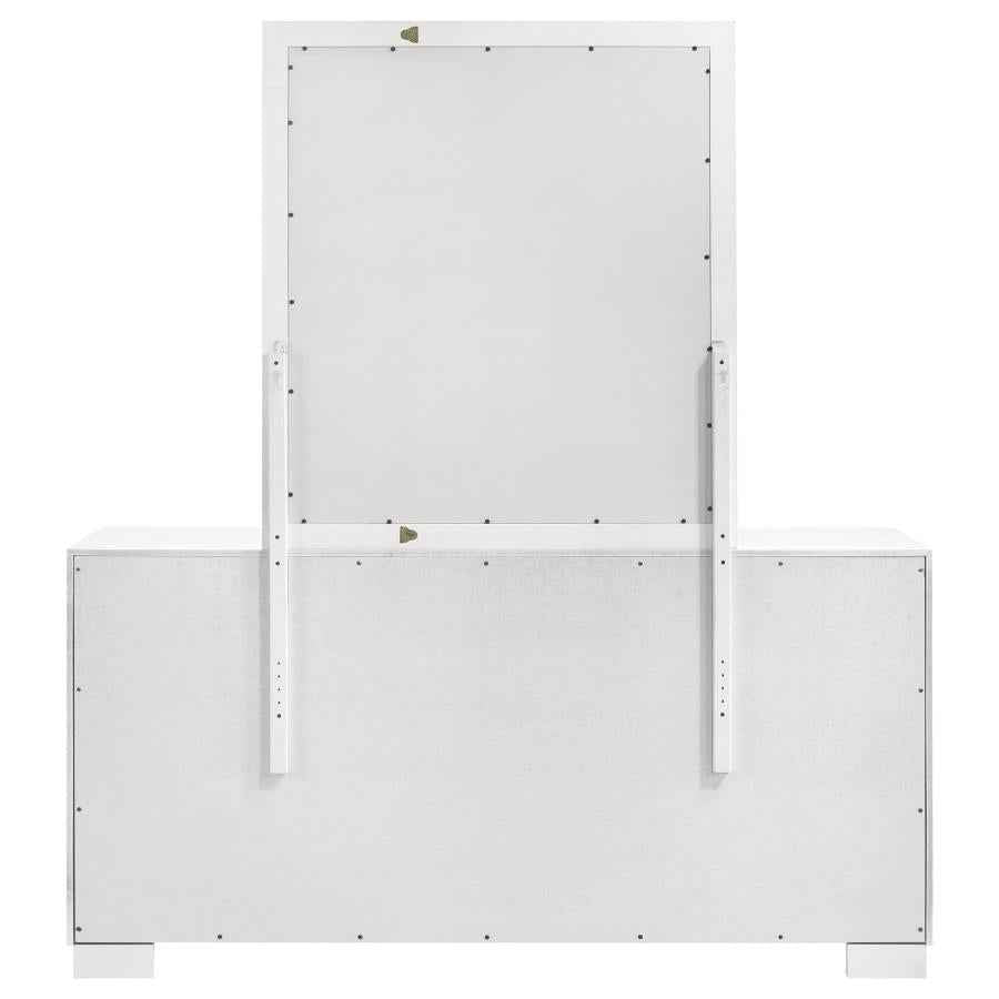 Jessica 6-drawer Dresser with Mirror Snow White