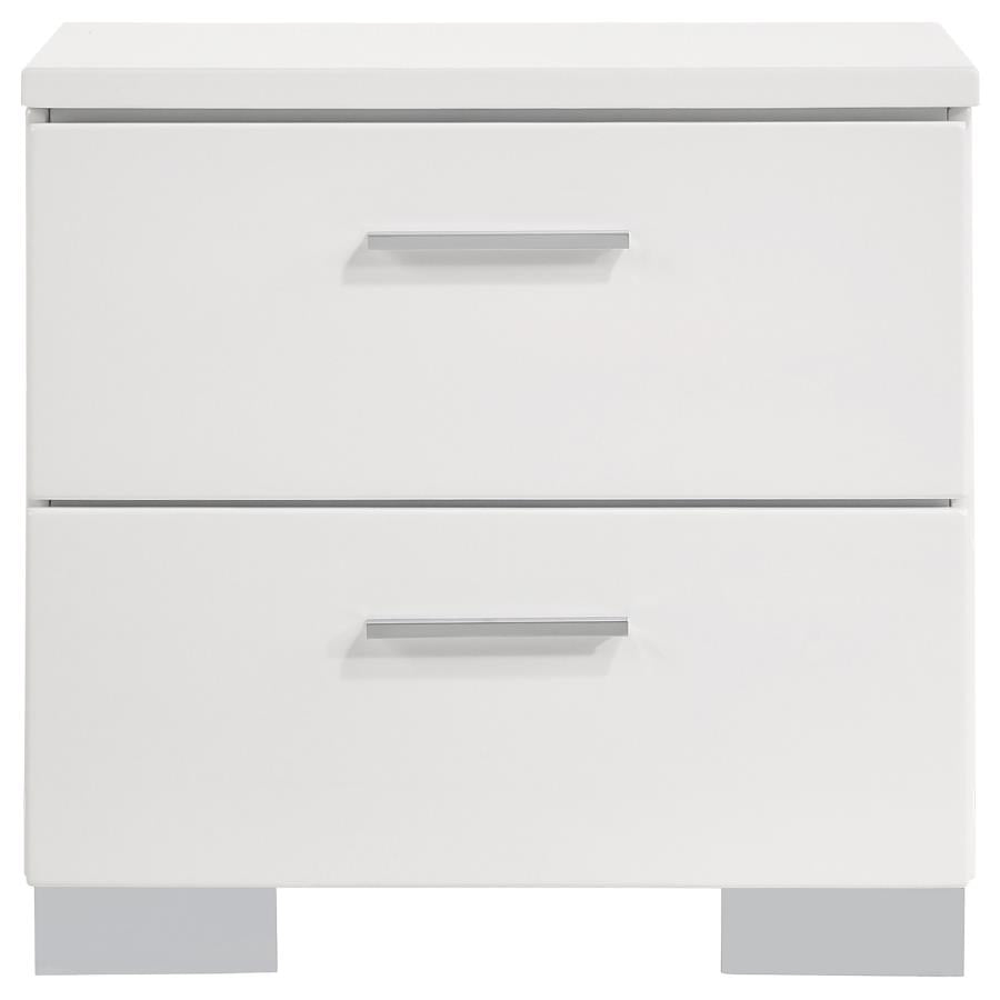 Felicity 4-piece California King Bedroom Set White Gloss