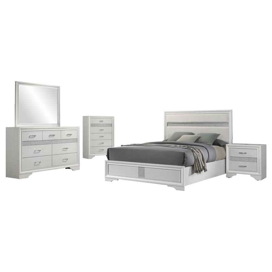 Miranda 5-piece Eastern King Bedroom Set White - Home & Sleep Outlet