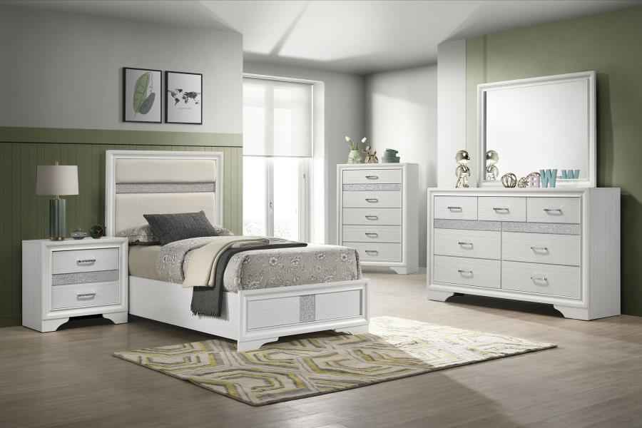 Miranda 5-piece Twin Bedroom Set White - Home & Sleep Outlet