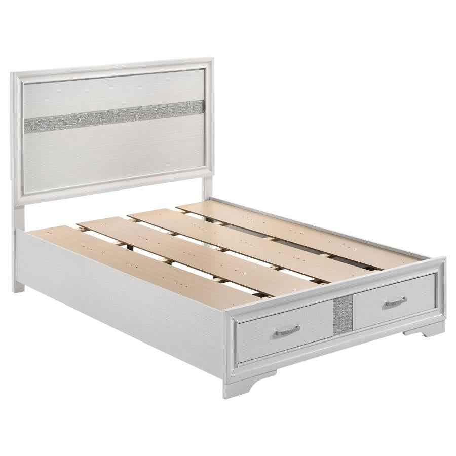 Miranda 51-inch Wood Full Storage Panel Bed White - Home & Sleep Outlet