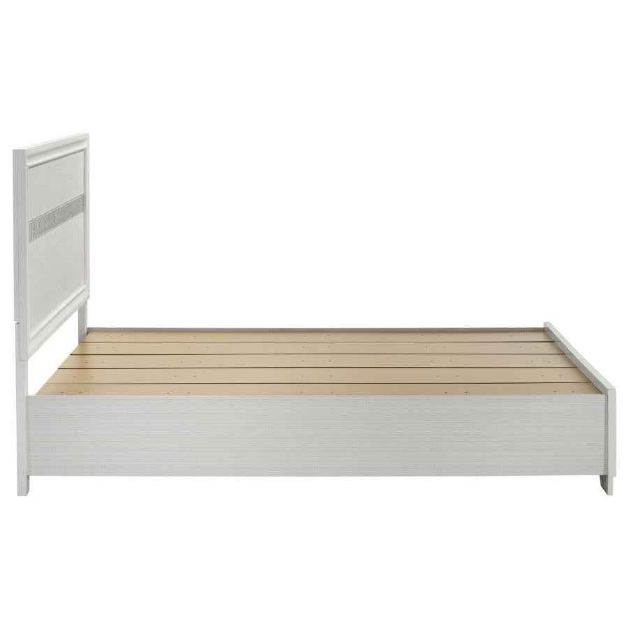 Miranda 51-inch Wood Queen Storage Panel Bed White - Home & Sleep Outlet