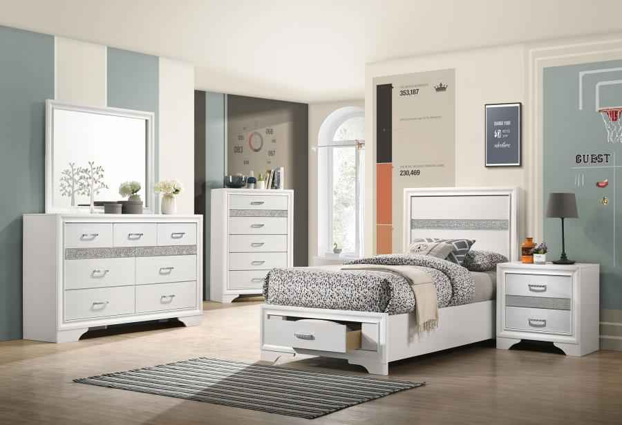 Miranda 5-piece Twin Bedroom Set White - Home & Sleep Outlet