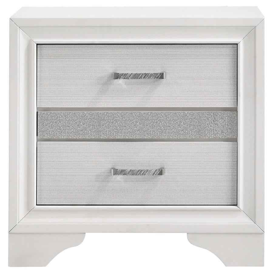 Miranda 3-drawer Nightstand Bedside Table White - Home & Sleep Outlet