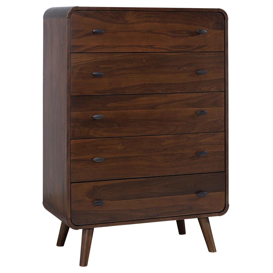 Robyn 5-piece California King Bedroom Set Dark Walnut