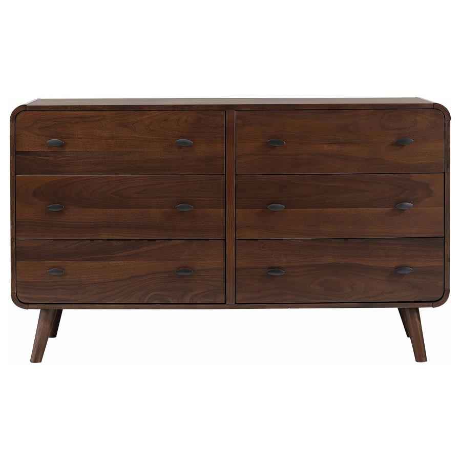 Robyn 6-drawer Bedroom Dresser Dark Walnut
