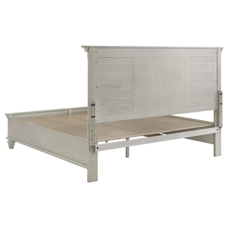 Franco 4-piece Eastern King Bedroom Set Distressed White