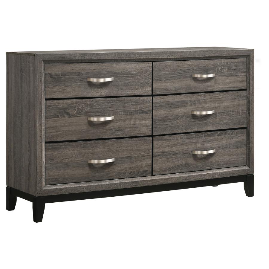 Watson Five-piece Full Bedroom Set Grey Oak