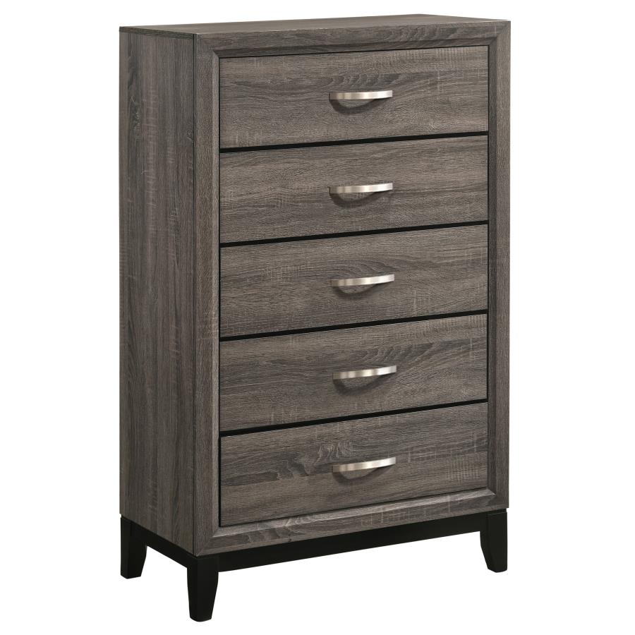 Watson Five-piece Twin Bedroom Set Grey Oak