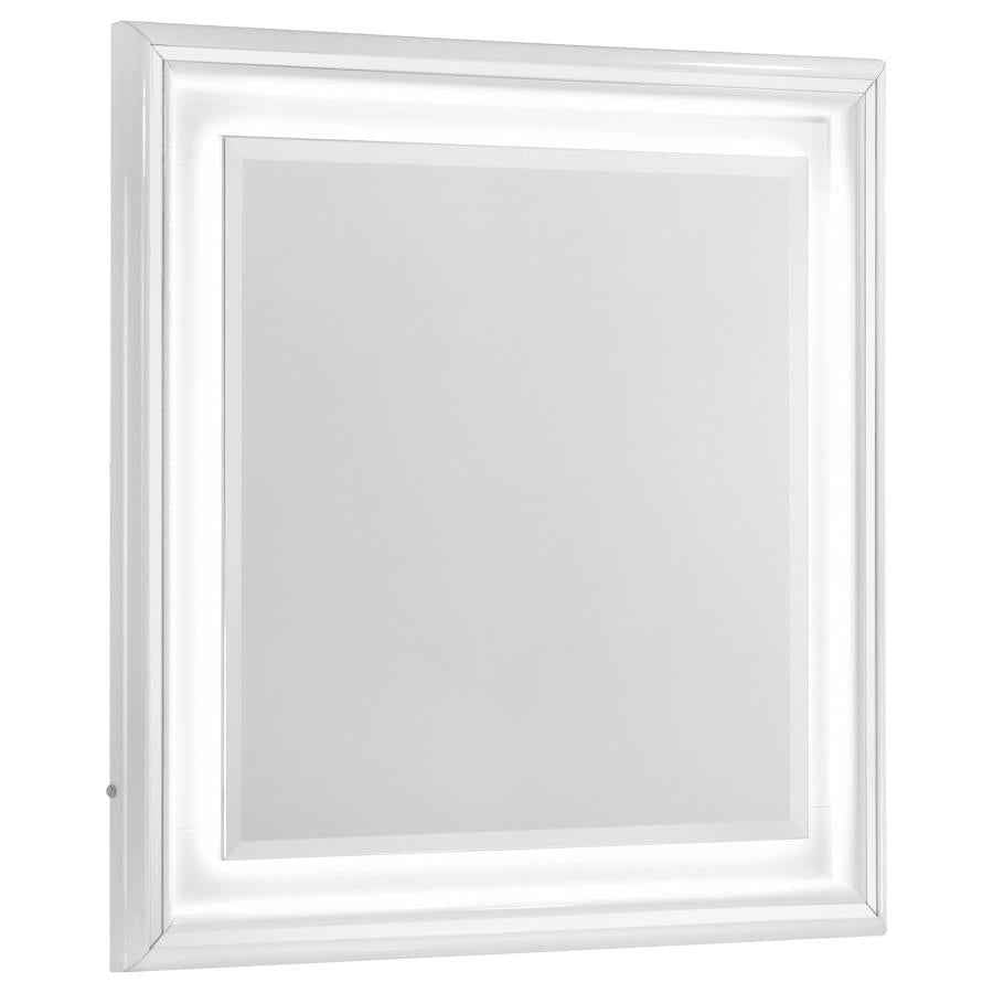 Cassia Dresser Mirror White High Gloss